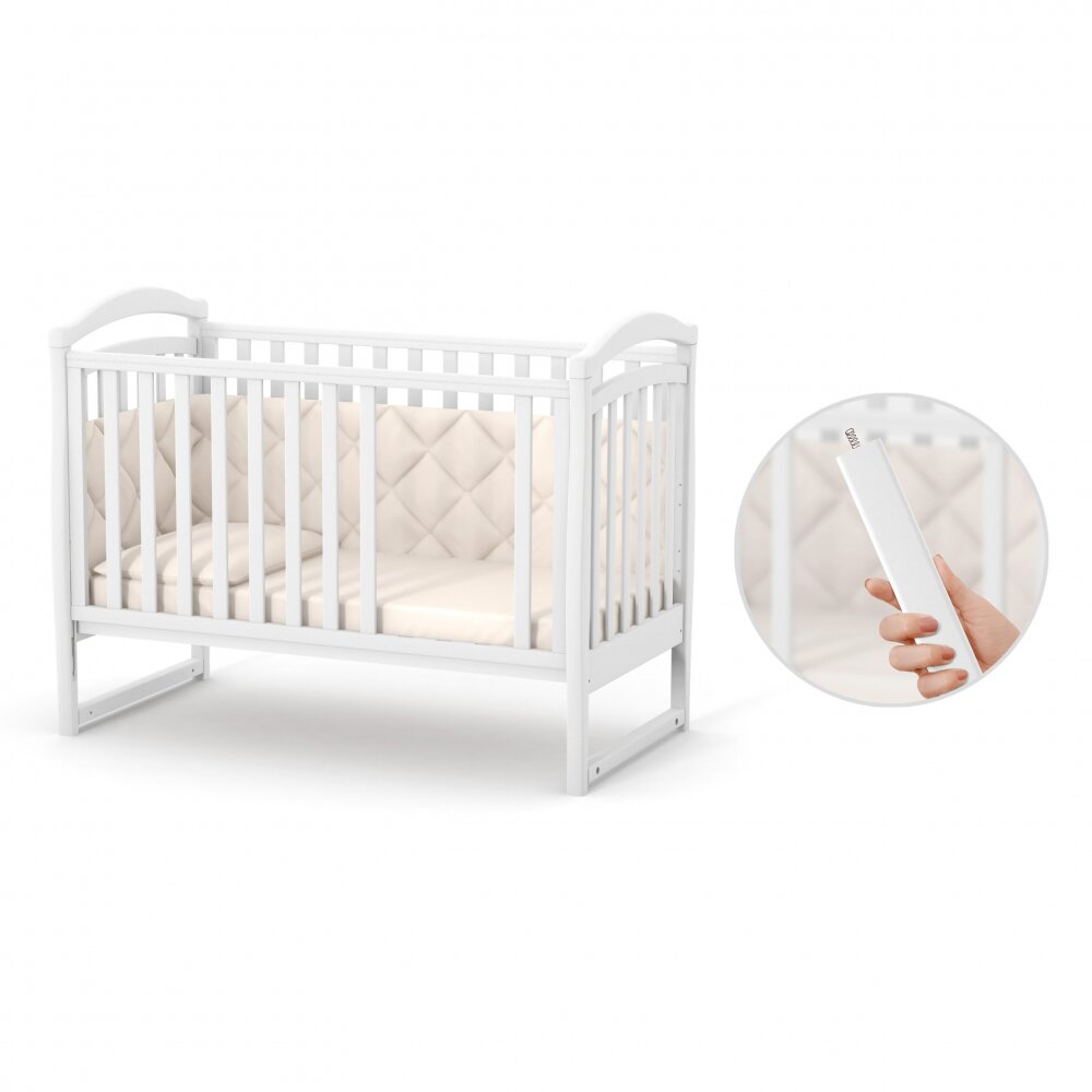 RKids Patut din lemn de fag pentru copii Malmo 120 x 60 cm Alb