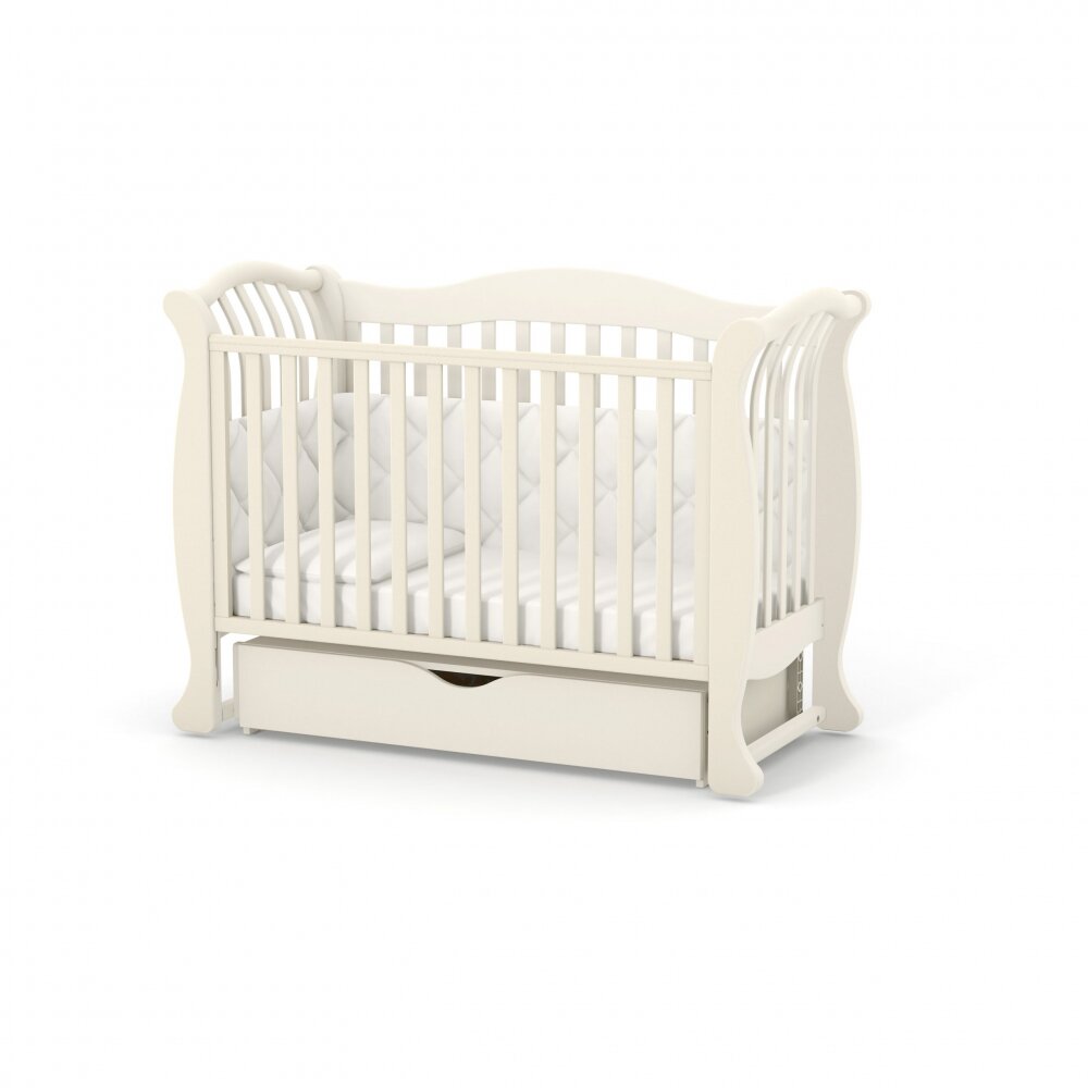 RKids Patut din lemn de fag pentru copii Paris 120 x 60 cm Ivory