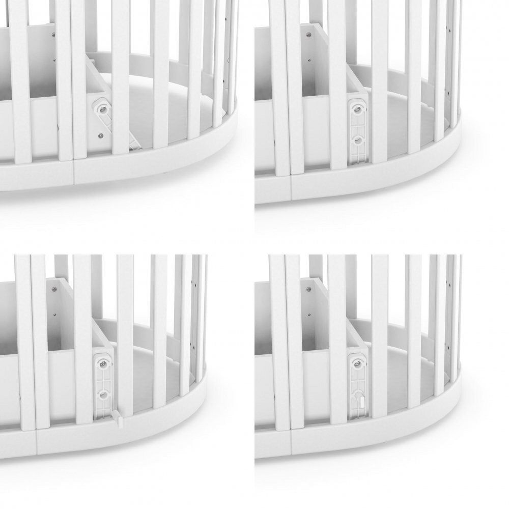 RKids Patut din lemn de fag pentru copii Roma 3 in 1 Graphite 140 x 70 cm