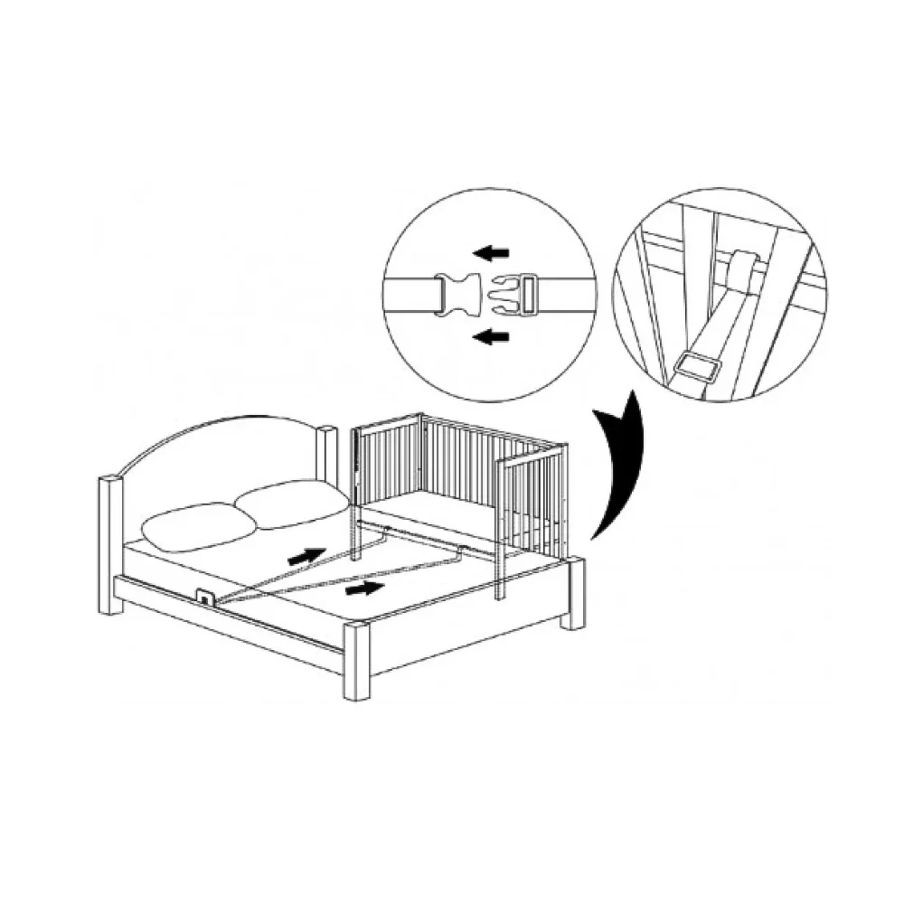 RKids Patut pentru copii 120 x 60 cm din lemn de fag 0-4 ani Monaco Velour Gri cu inaltimea saltelei reglabila si laterala detasabila