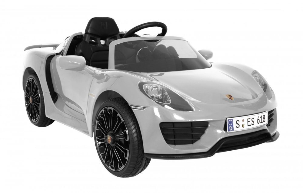 ROLLPLAY Masina electrica copii Porche 918 Spyder 12V 35W cu telecomanda scaun piele deschidere usi si oglinzi
