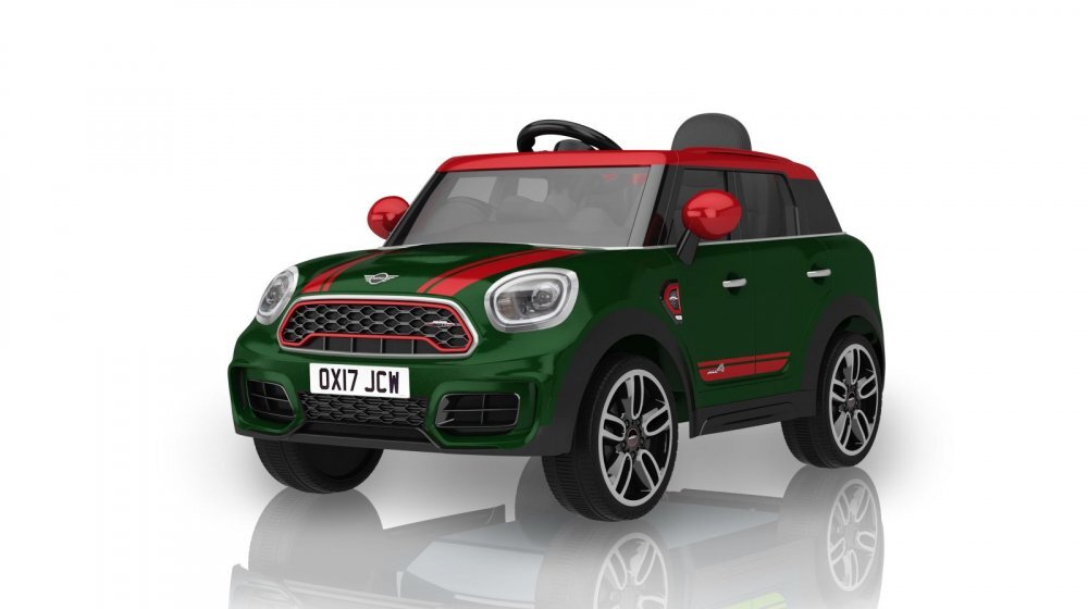 ROLLPLAY Masina electrica pentru copii Mini Countryman 12V 70W cu schimbator viteza scaun piele muzica si lumni