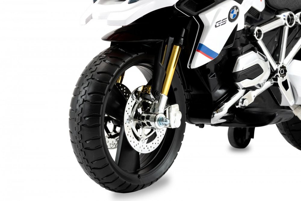 ROLLPLAY Motocicleta electrica pentru copii BMW R 1200 Adventure GS 15W cu roti ajutatoare compartiment depozitare radio si lumni