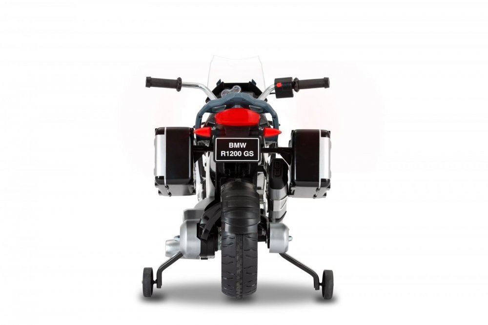 ROLLPLAY Motocicleta electrica pentru copii BMW R 1200 Adventure GS 15W cu roti ajutatoare compartiment depozitare radio si lumni