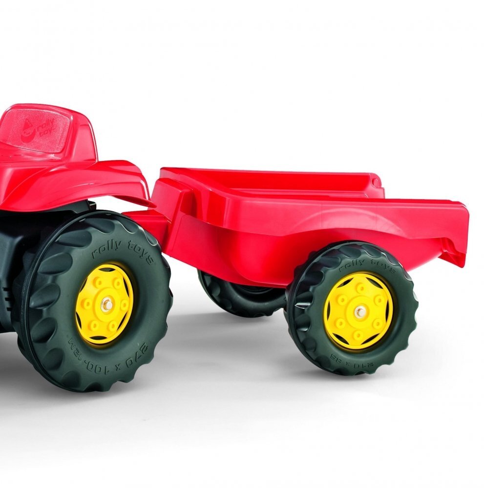 ROLLY TOYS Tractor cu pedale Rolly Kid X Rosu cu remorca si cupa