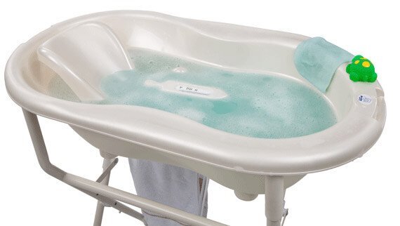 Rotho-Baby Design Cadita cu covoras antiderapant TOP White cream Rotho-babydesign