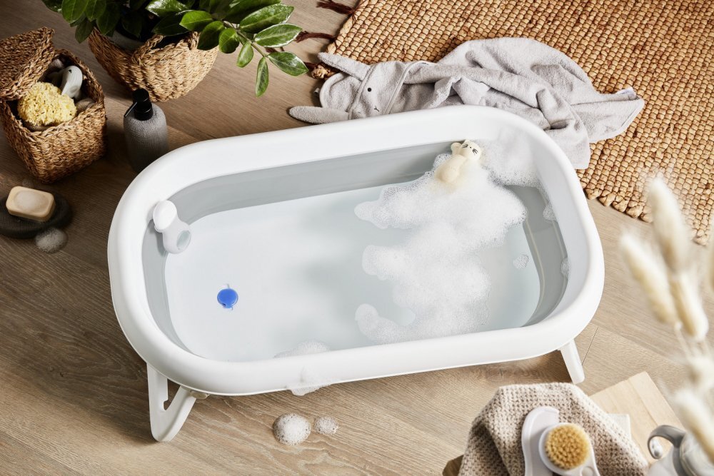 Rotho-Baby Design Cadita pliabila stonegrey white 0-6 ani Rotho babydesign