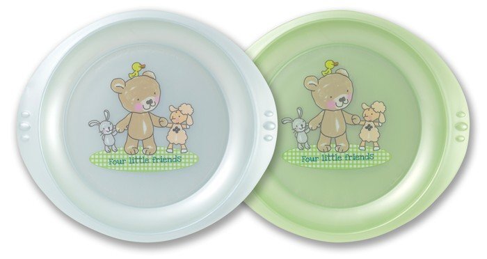 Rotho-Baby Design Farfurie plata LittleFrends Baby blue 2set 6L+ Rotho-babydesign