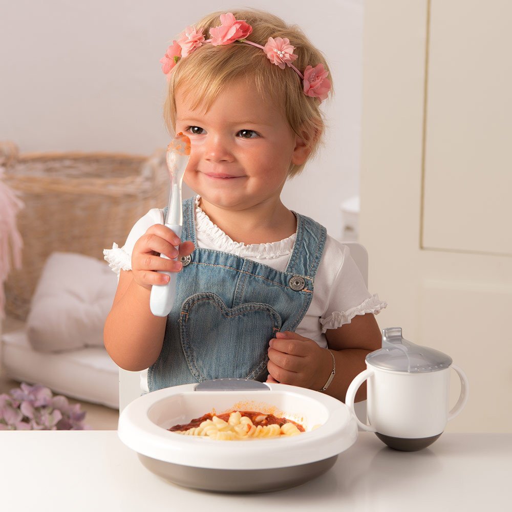 Rotho-Baby Design Farfurie termica 6 luni plus taupe white Rotho Baby Design