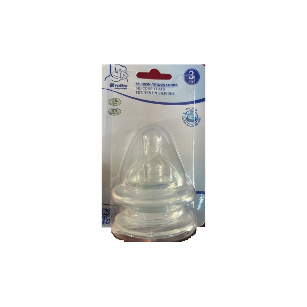 Rotho-Baby Design Tetina silicon gat larg 2 buc 3L+ Rotho babydesign