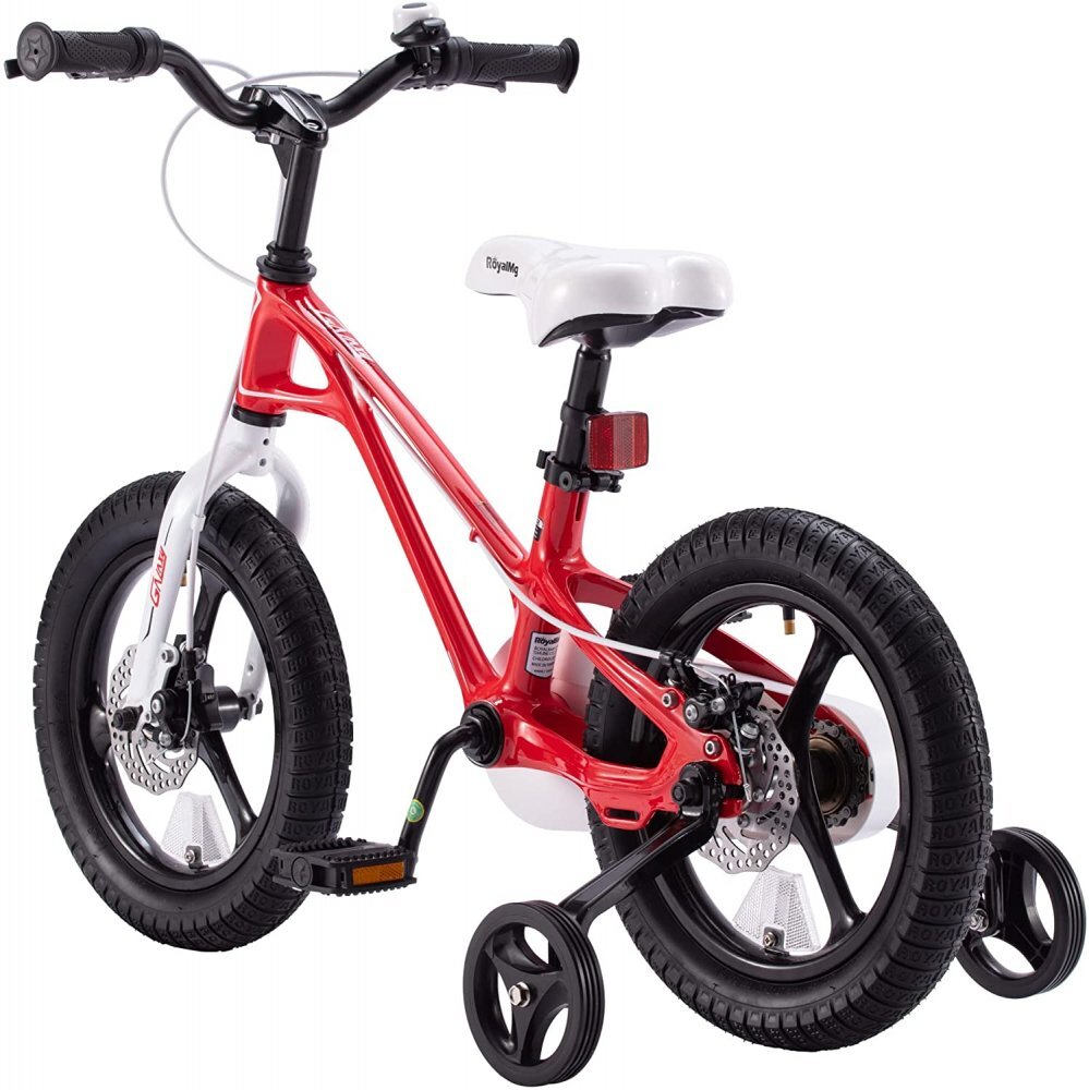 Royal Baby Bicicleta pentru copii 16 inch Galaxy G1601C RosuAlb 4-6 ani cu roti ajutatoare si frana pe disc