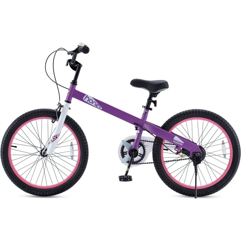 Royal Baby Bicicleta pentru copii Honey Children Mov cu ghidon reglabil cadru din otel 18 inch varsta 5-7 ani greutate suportata 80 kg