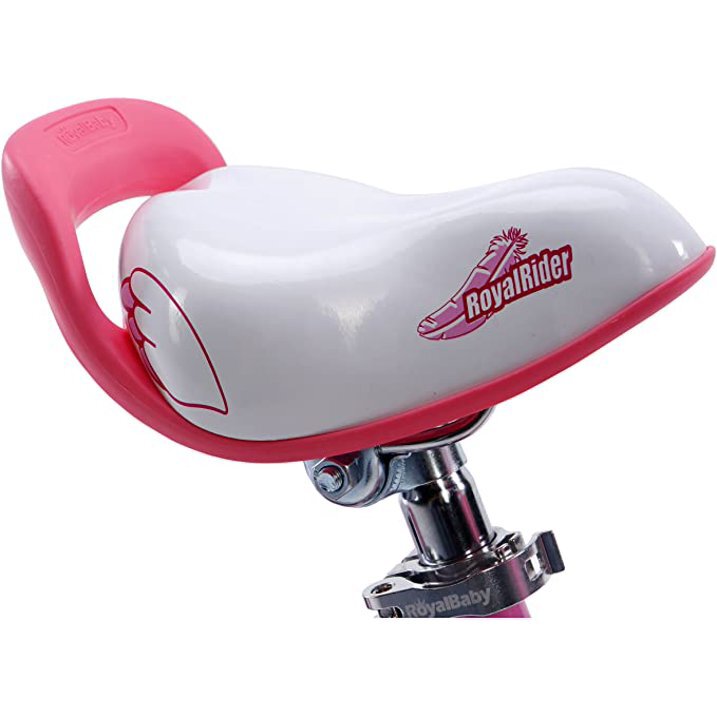 Royal Baby Bicicleta pentru copii Little Swan Roz 12 inch roti ajutatoare cosulet sonerie varsta 2-4 ani