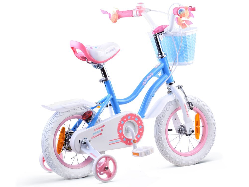 Royal Baby Bicicleta pentru copii StarGirl Albastru 2-4 ani Roti 12 Inch Frana fata V-Brake Spate Tambur Roti Ajutatoare