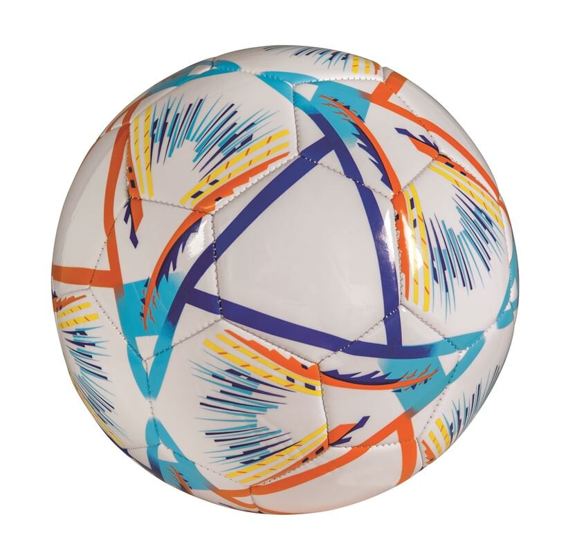 RS Toys Minge de fotbal din piele ecologica model Colours diametru 23 cm