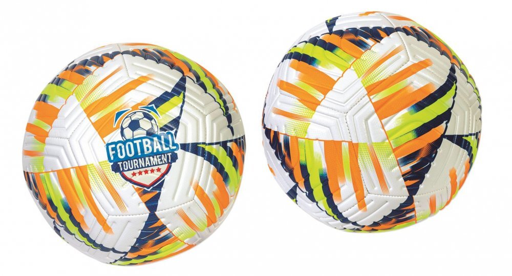 RS Toys Minge de fotbal din piele ecologica model Tournament diametru 23 cm