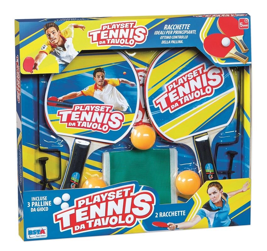 RS Toys Set tenis de masa cu 2 palete incluse fileu cu montare universala si 3 mingii