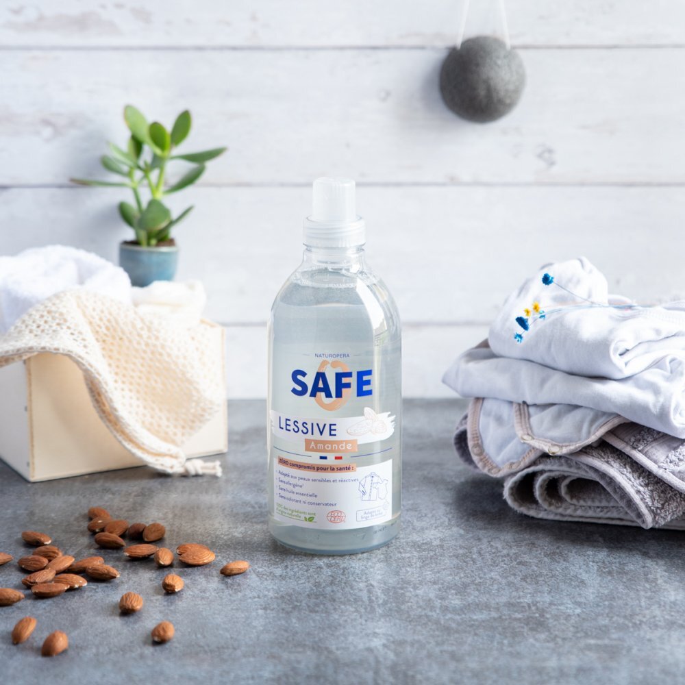 Safe Detergent Bio pentru rufe cu parfum de migdale fara alergeni 1000 ml