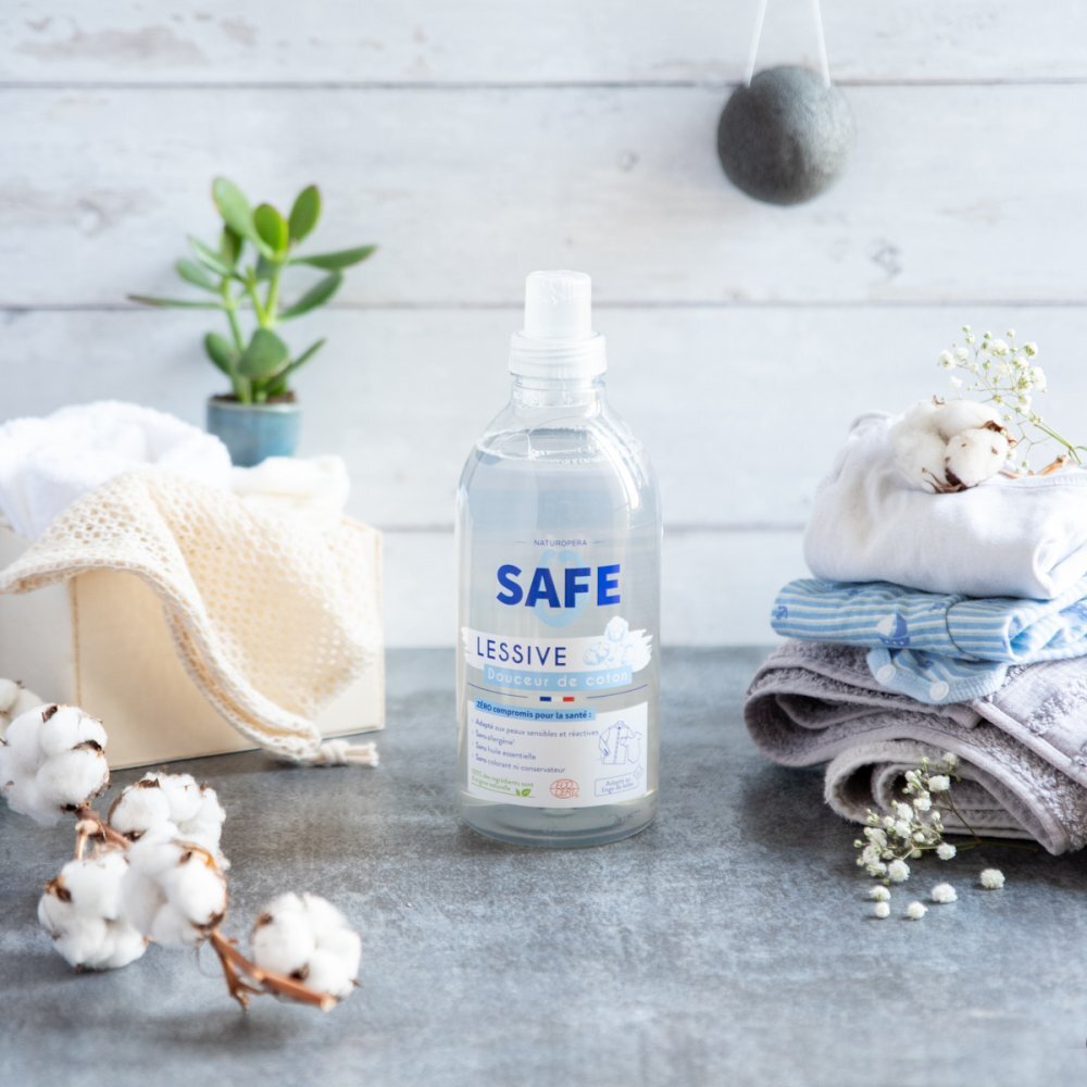 Safe Detergent Bio pentru rufe parfum proaspat de bumbac fara alergeni 1000 ml