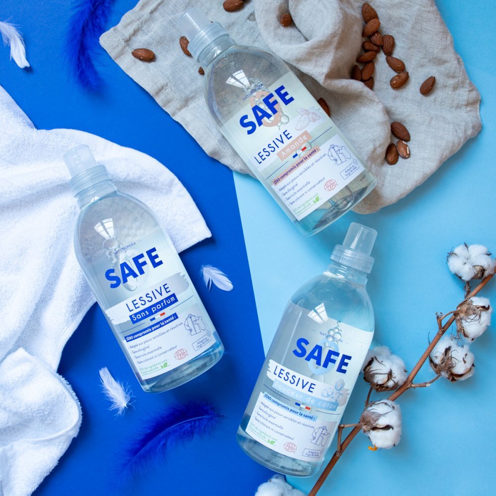 Safe Detergent Bio pentru rufe parfum proaspat de bumbac fara alergeni 1000 ml