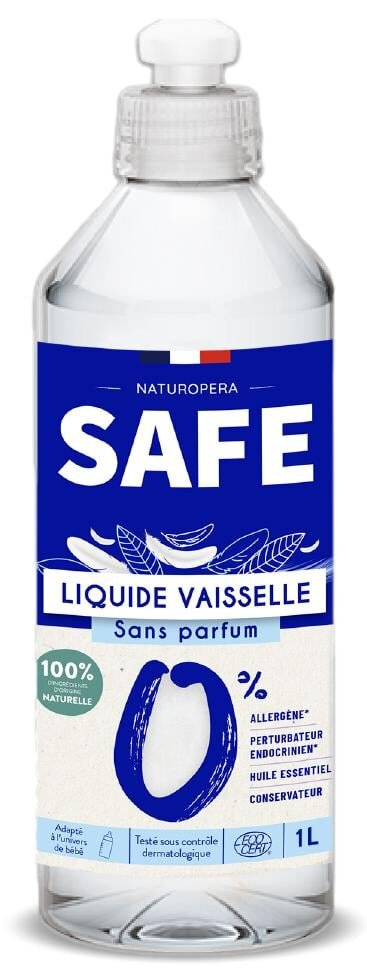 Safe Detergent Bio pentru vase fara parfum fara alergeni 1 litru