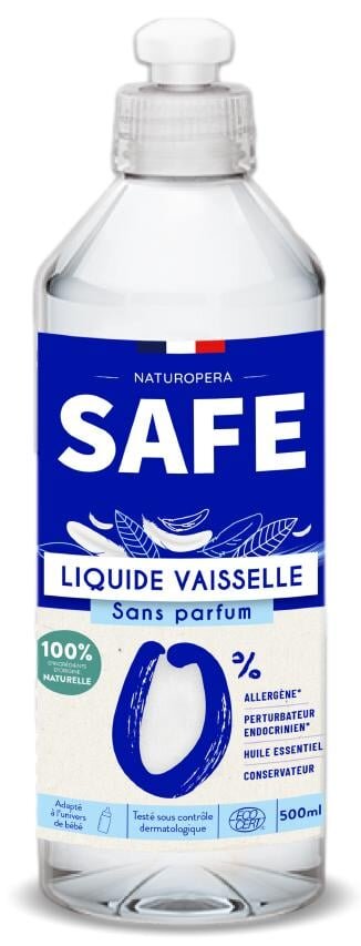 Safe Detergent Bio pentru vase fara parfum fara alergeni 500 ml