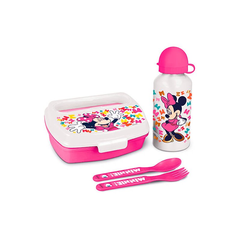 Safta Set sticla apa inox +cutie sandwich Minnie Mouse
