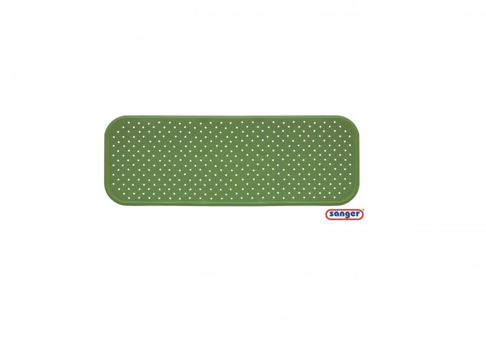 SANGER Covoras antiderapant cada cu ventuze pentru fixare verde 96x34 cm