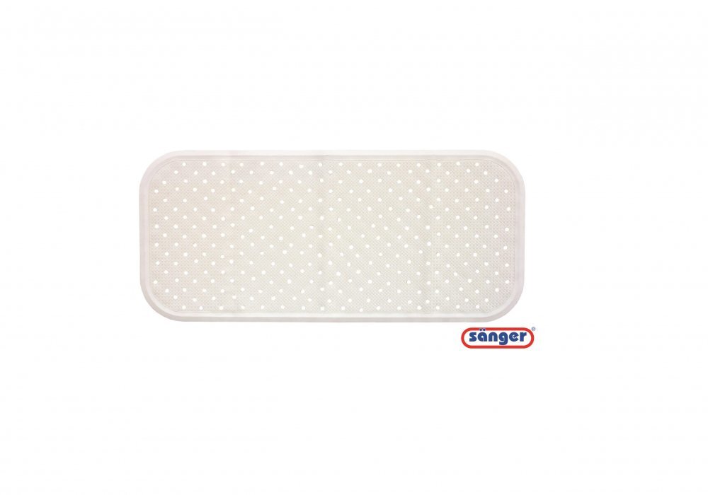 SANGER Covoras antiderapant de cada cu ventuze 76x34 cm alb