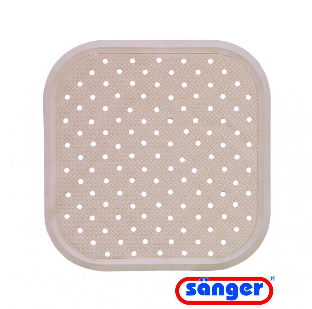 SANGER Covoras antiderapant din cauciuc natural pentru dus 56x56 cm melba