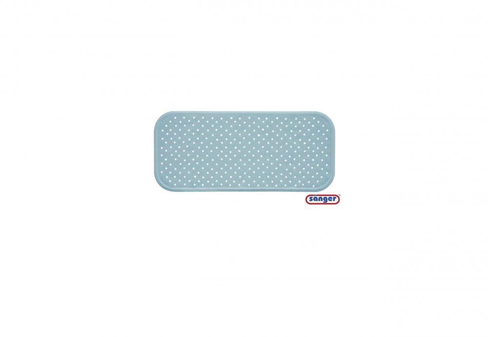SANGER Covoras antiderapant pentru cada cu ventuze 76 x 34 cm bleu