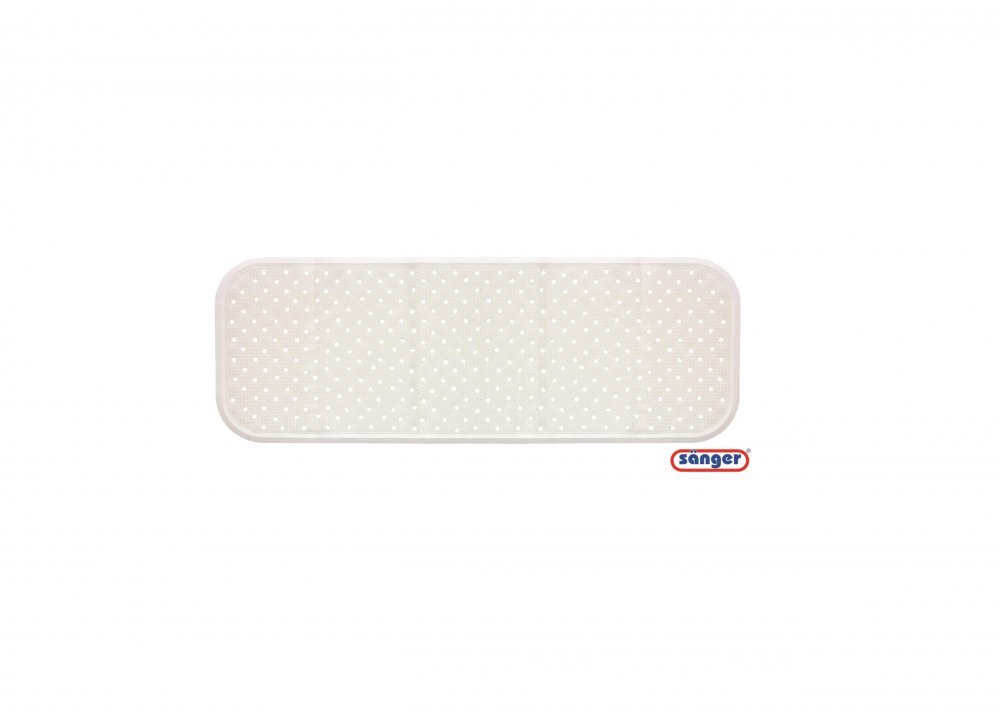 SANGER Covoras cada din cauciuc natural antiderapant 96x34 cm alb