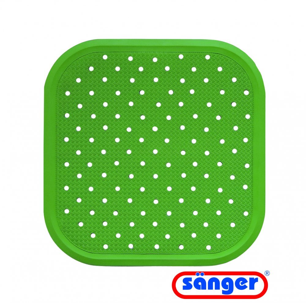 SANGER Covoras dus din cauciuc natural antiderapant 56x56 cm verde