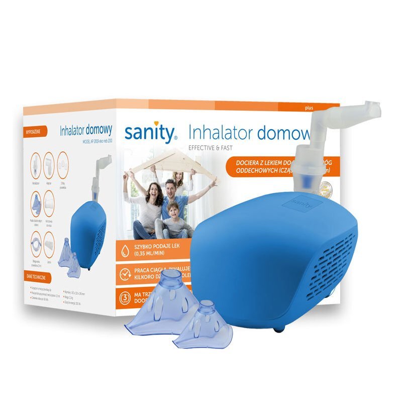Sanity Aparat aerosoli Domowy AP 2819 nebulizator cu compresor albastru