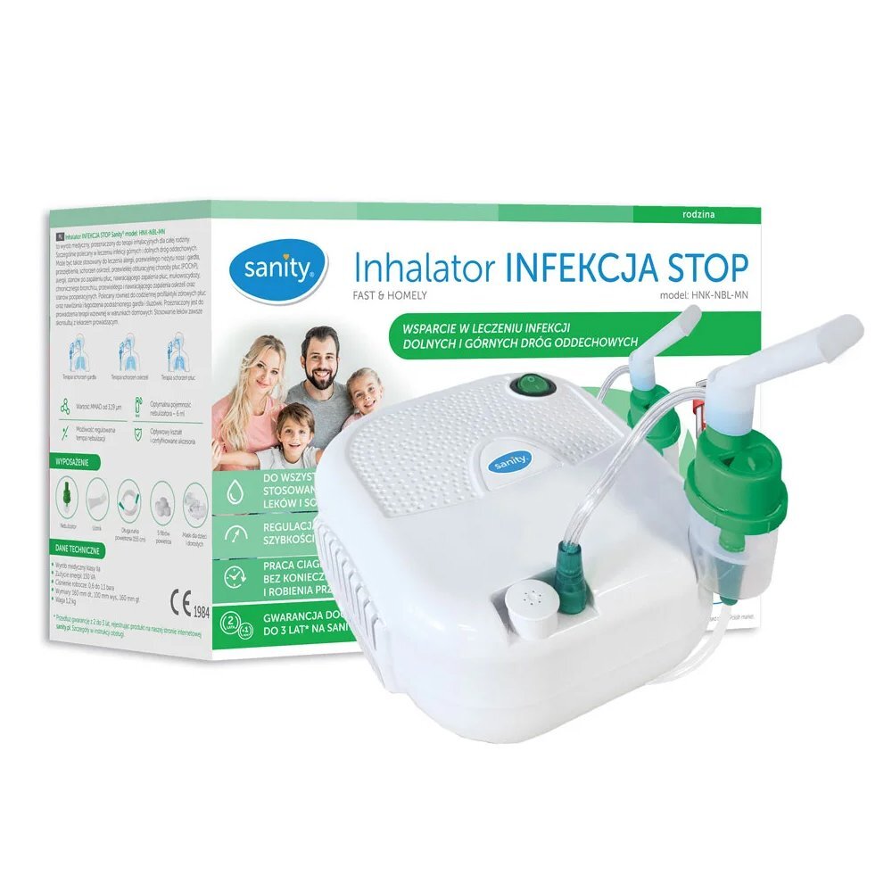 Sanity Aparat aerosoli Stop Infectie masca pentru bebelusi copii si adulti alb