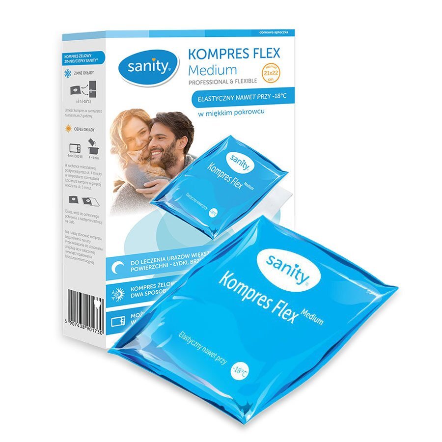 Sanity Compresa medicala Flex Medium 21 x 22 cm caldrece albastru