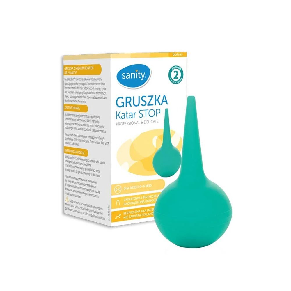 Sanity Pompa piriforma Stop nr.2 nas si urechi pentru copii 0 - 6 luni verde