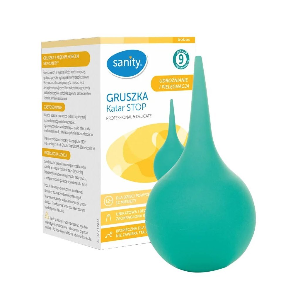Sanity Pompa piriforma Stop nr.9 nas si urechi pentru copii 1 an+ verde