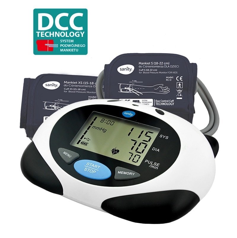 Sanity Tensiometru electronic de brat Children AP 1720 pentru copii 3 - 12 ani Tehnologie DCC 200 seturi de memorie