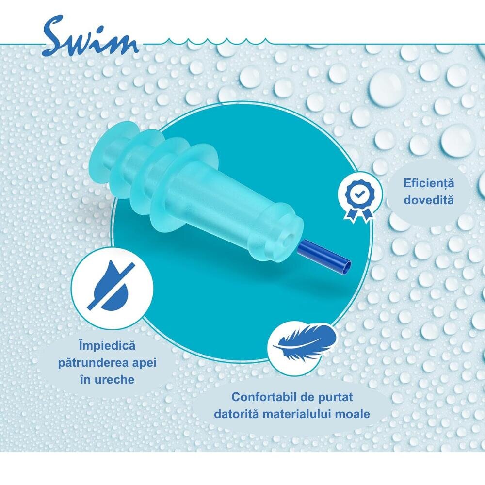 Sanohra Dopuri de urechi pentru inot Swim 1 an + albastru