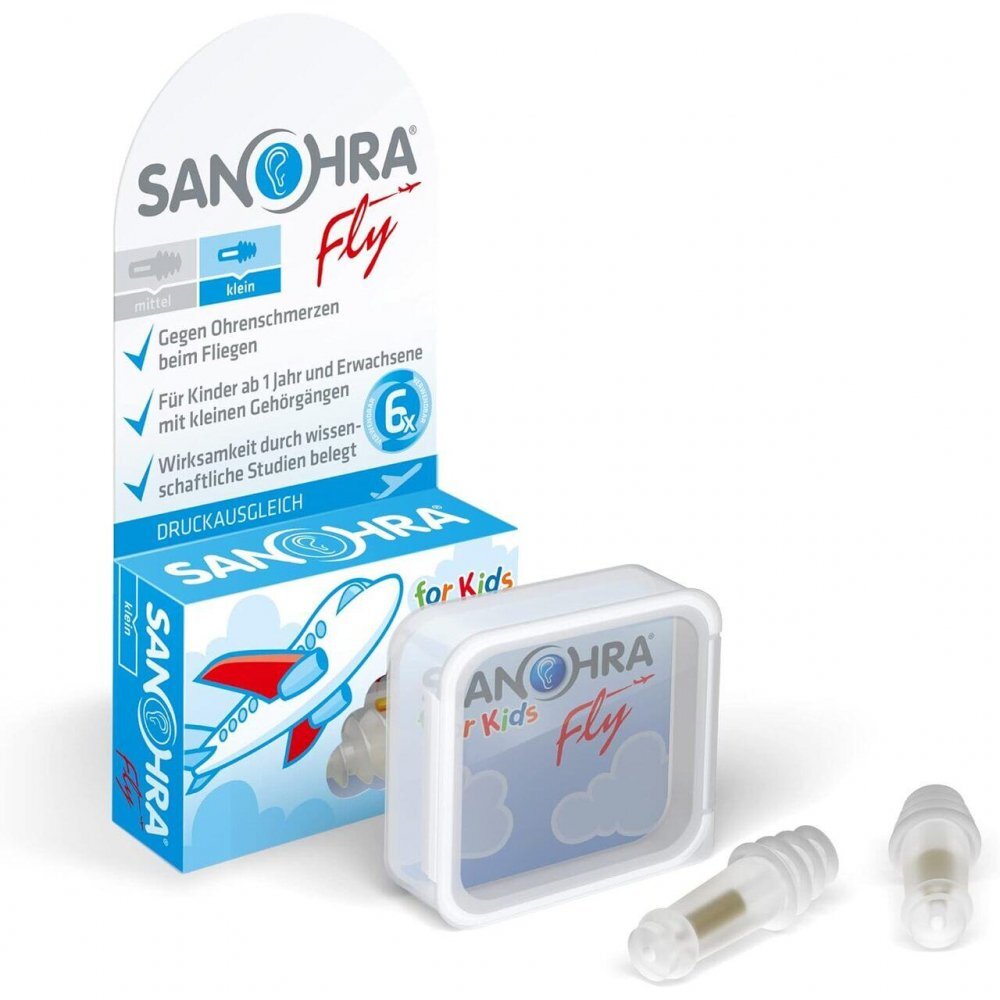 Sanohra Dopuri pentru protectia urechilor la copii pe timpul zborului cu avionul 1 an + transparente