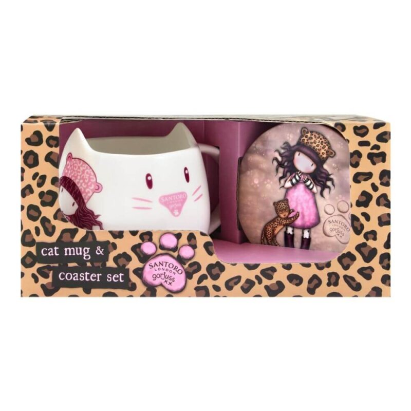 Santoro (Gorjuss) Set cadou cana si suport Gorjuss Purrrrrfect Love