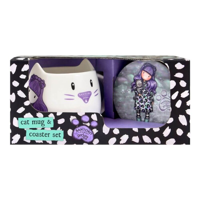 Santoro (Gorjuss) Set cadou cana si suport Gorjuss Smitten Kitten