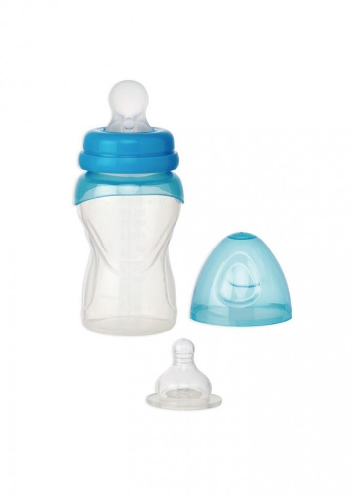 Saro Baby Biberon special 2 in 1 cu tetina si lingurita 250 ml