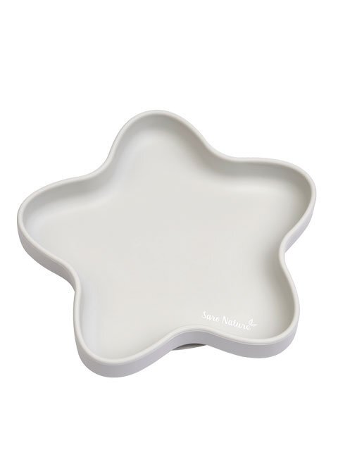 Saro Baby Farfurie silicon stea gri