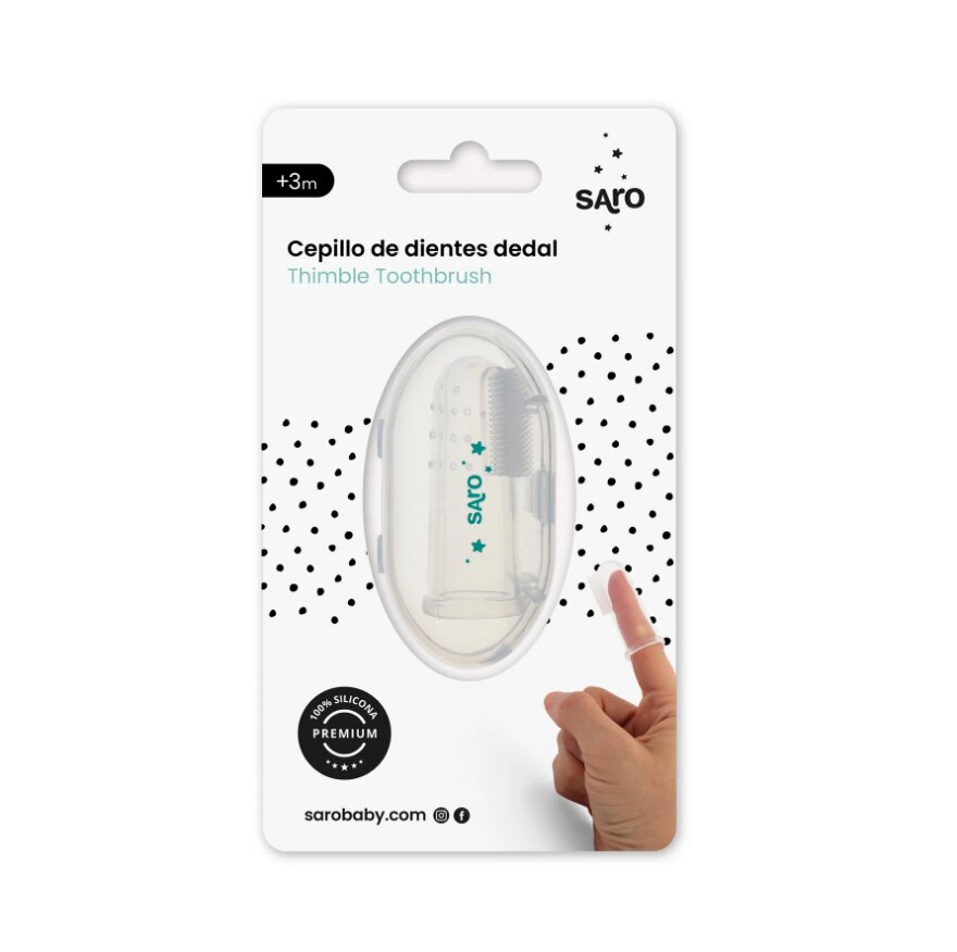 Saro Baby Periuta de dinti din silicon pentru folosire pe deget