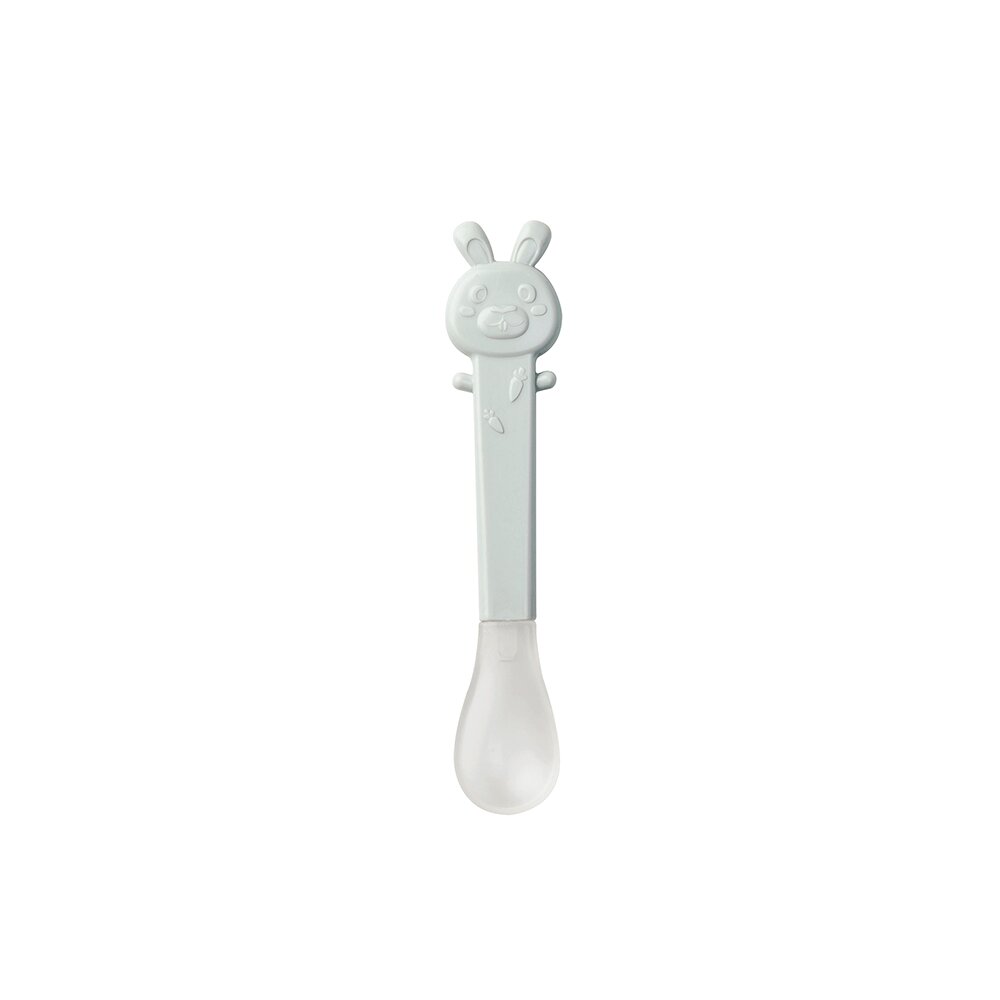 Saro Baby Prima lingurita de hranire cu varf din silicon moale Soft-Ended Grey