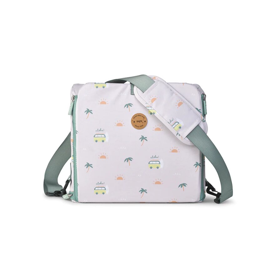 Saro Baby Scaun de masa portabil Aloha 2 in 1 design multifunctional geanta de mana centura de siguranta