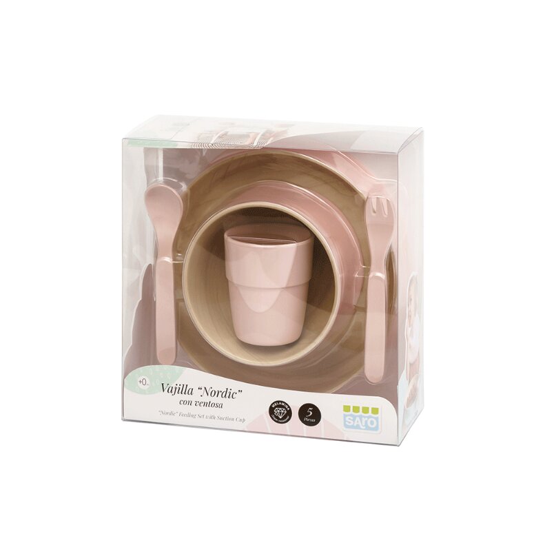 Saro Baby Set complet de masa cu 5 piese Nordic Rose
