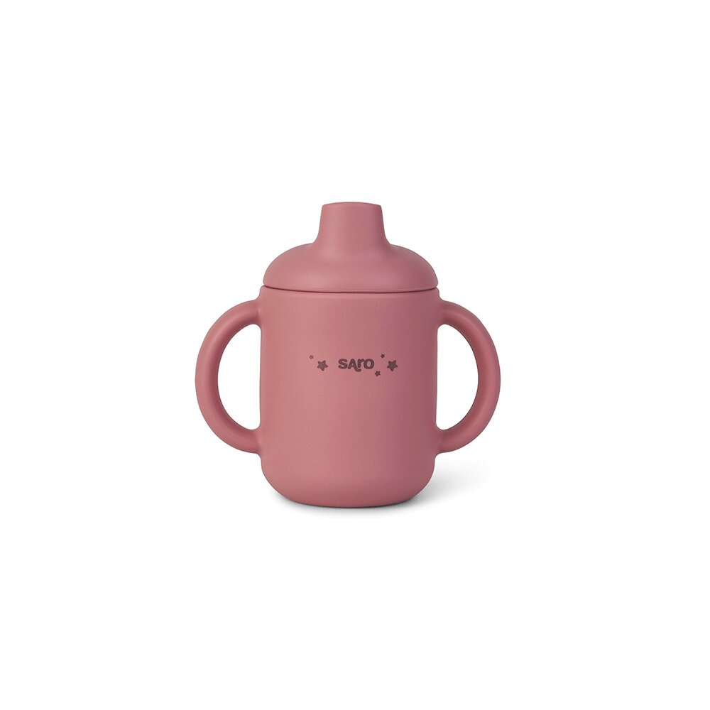 Saro Baby Set diversificare cu 4 piese din silicon Food Fun pink
